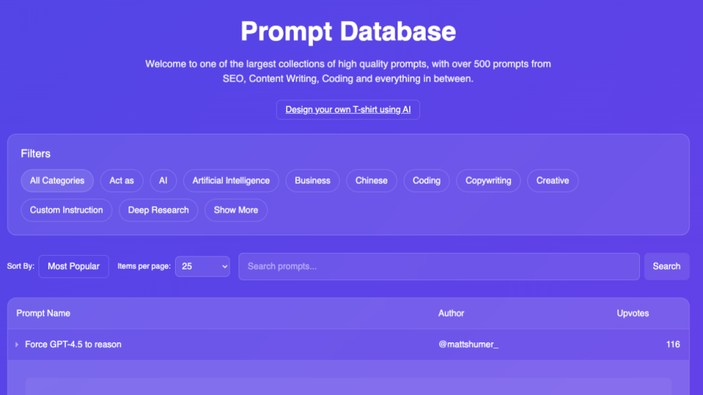 Prompt Database